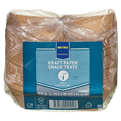 Embalagem Kraft para Snacks METRO Professional Média 50un