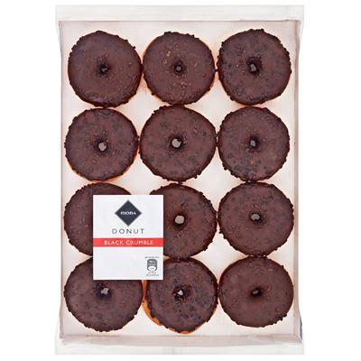 Donut Rioba Black Crumble Congelado 12x55g