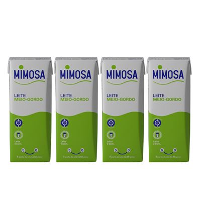 Leite UHT Meio-Gordo Mimosa 4x200ml