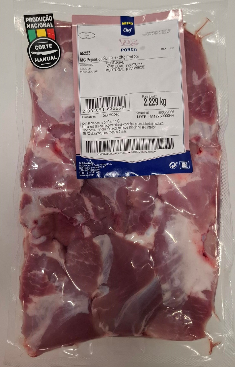 METRO Chef Rojões Suíno +-kg Vácuo Fresco
