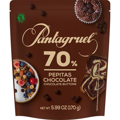 Pepitas de Chocolate Negro 70% Pantagruel 170g