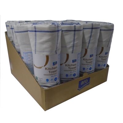 Pano de Cozinha ARO Azul 50x70cm Pack 10