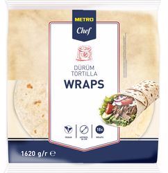 Tortilhas Wrap METRO Chef Trigo Durum 30cm 18un