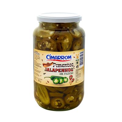 Pimento Jalapeño em Rodelas Cimarrom 880g