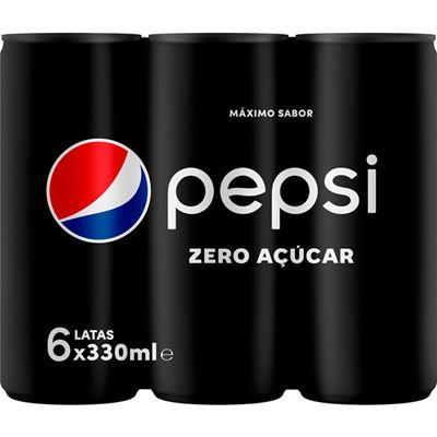 Refrigerante Pepsi Zero Açúcar Lata 6x33cl