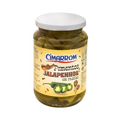 Pimento Jalapeño em Rodelas Cimarrom 350g