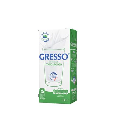Leite UHT Meio-Gordo Gresso 6x1L