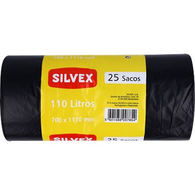 Sacos do Lixo Silvex 110L 25 Unidades