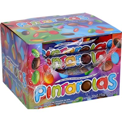 Confeitos de Chocolate Pintarolas Tubos 20x22g