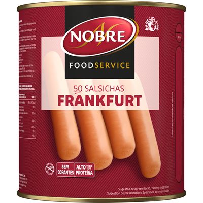 Salsichas Frankfurt Nobre Lata 50 Unidades