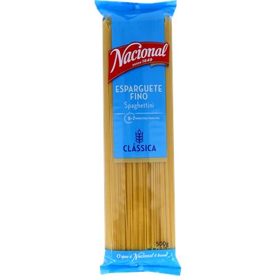 Massa Spaghettini Nacional 500g