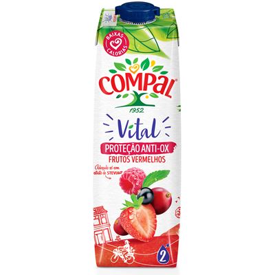 Néctar Compal Vital Frutos Vermelhos 1L