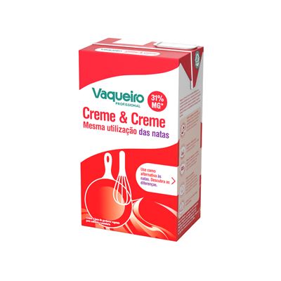 Creme Vegetal Vaqueiro Creme & Creme 31% 1L