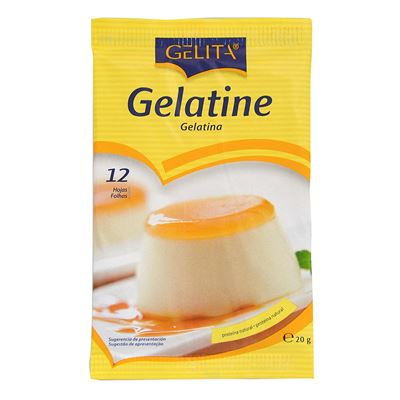 Gelatina em Folhas Gelita 12 Folhas 20g
