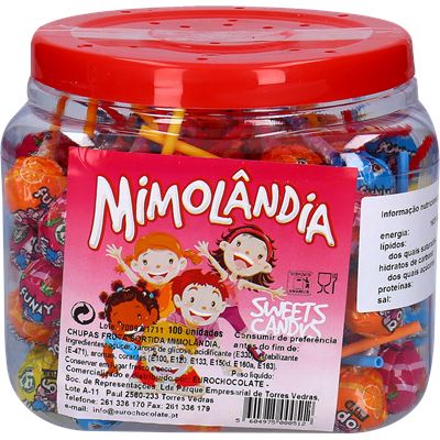 Chupas Mimolandia Frutos Sortidos 100 un