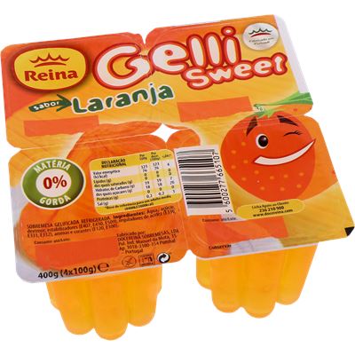 Gelatina Reina Gelli Sweet Laranja 4x100g