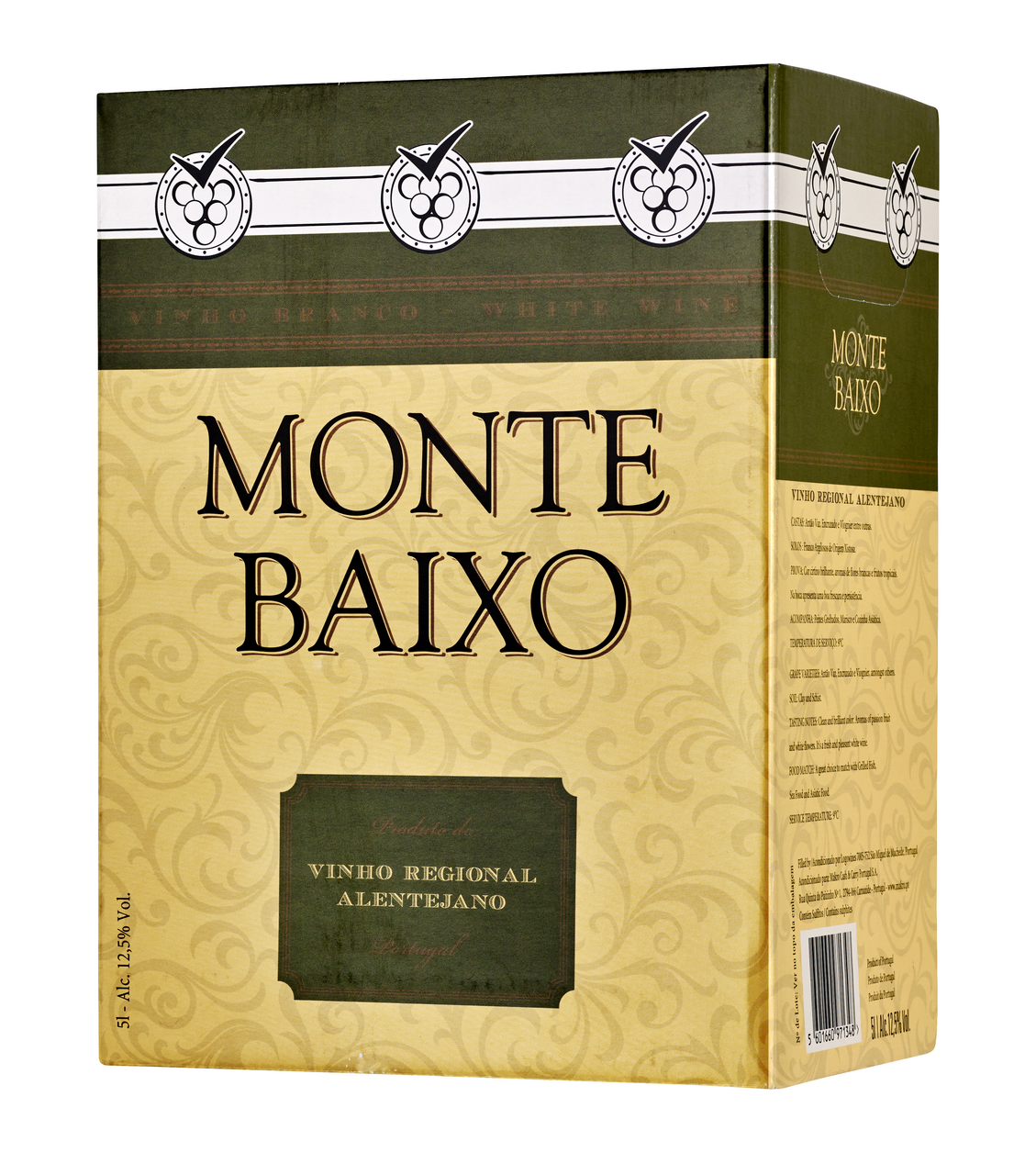 MONTE BAIXO Vinho Alentejo Branco Bag In Box 5 L