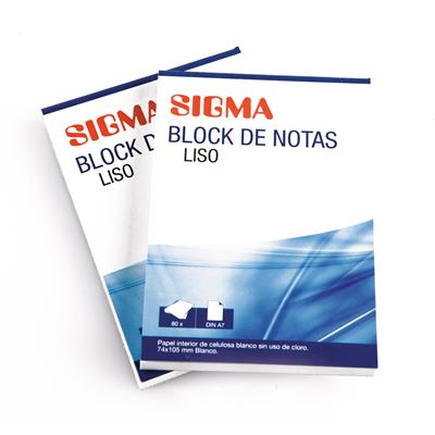 Bloco de Notas SIGMA A7 Quadriculado 10 un