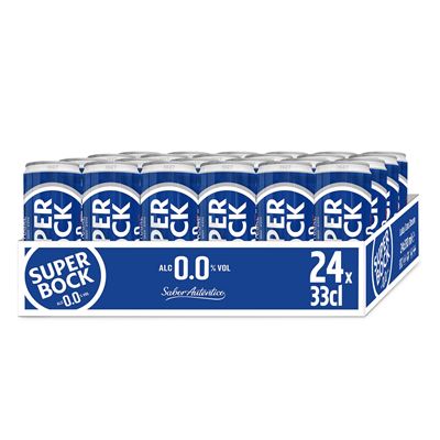 Cerveja Super Bock Sem Álcool Lata 24x33cl