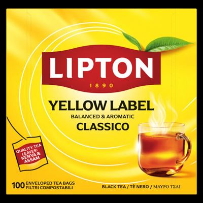 Chá Preto Lipton Yellow Label 100 Saquetas