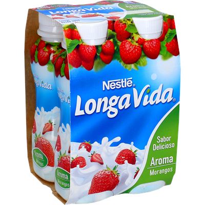 Iogurte Líquido Longa Vida Morango 4x160g