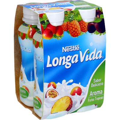 Iogurte Líquido Longa Vida Frutos Tropicais 4x160g