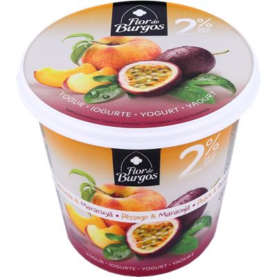 Iogurte Flor de Burgos Pêssego e Maracujá 650g