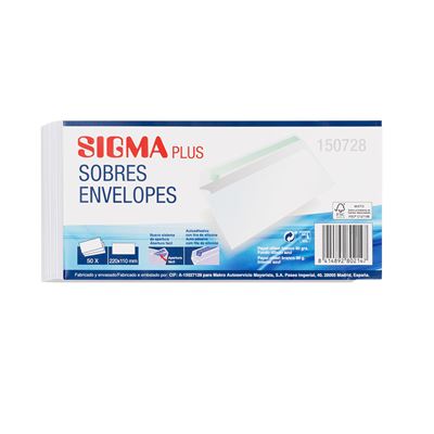 Envelopes Sigma 110x220mm 100g (50 un.)