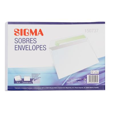 Envelopes de Envio SIGMA 229x324mm 100g 25un
