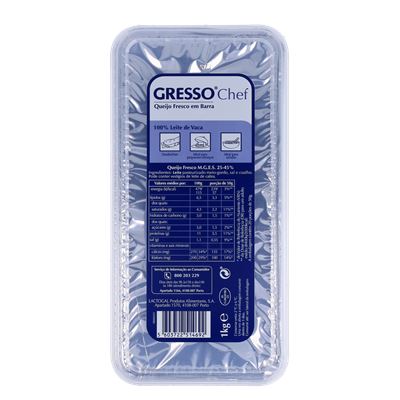 Queijo Fresco Gresso Barra 1kg