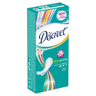 Discreet Deo Waterlily Absorbante Zilnice 20 bucati