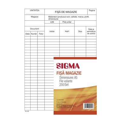 SIGMA Fisa De Magazie A5 250 File
