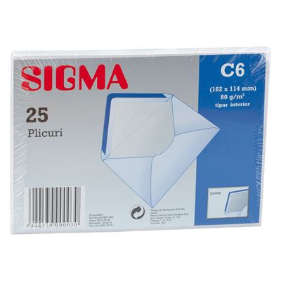 SIGMA Plic C6 Gumat 80G 25 bucati