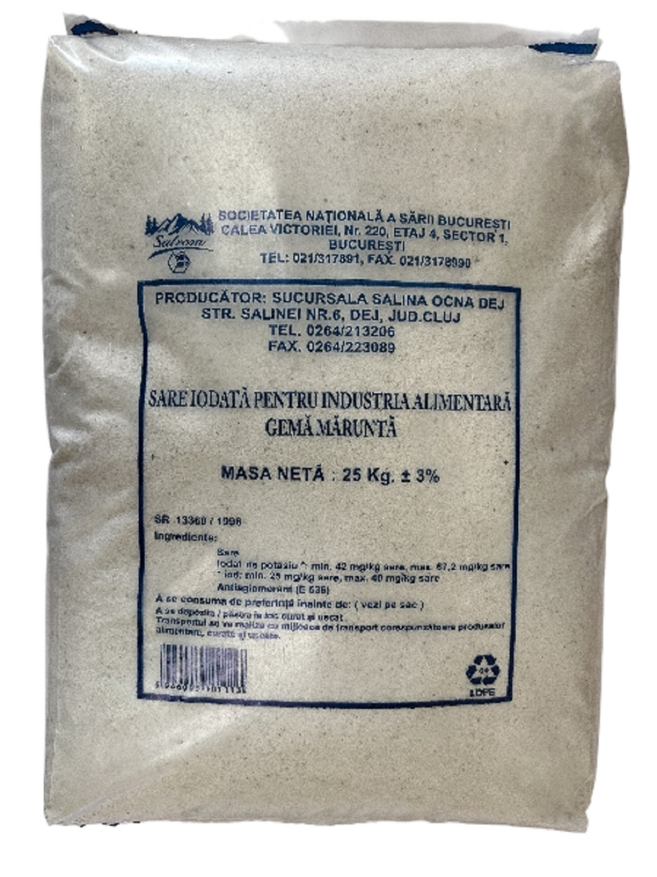 SALROM Sare Gema Marunta Iodata 25 Kg