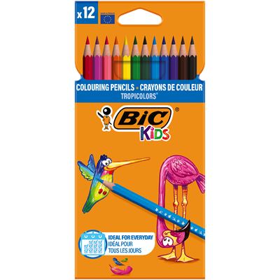 BiC Tropicolors Creioane Color 12 bucati