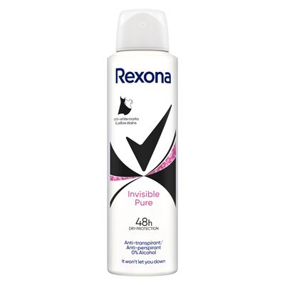 Rexona Deodorant Spray Invisible Pur 150 ml