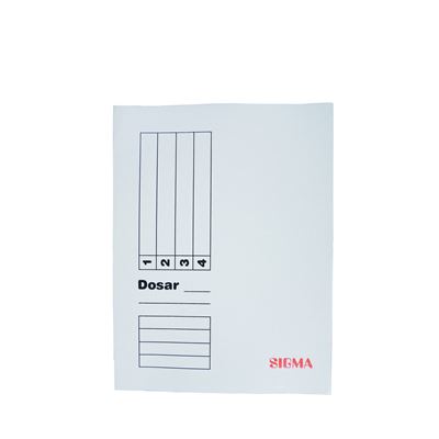 SIGMA Dosar De Carton Simplu Alb 25 bucati