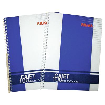 SIGMA Caiet A4 cu Spirala Matematica Multicolor 100 File