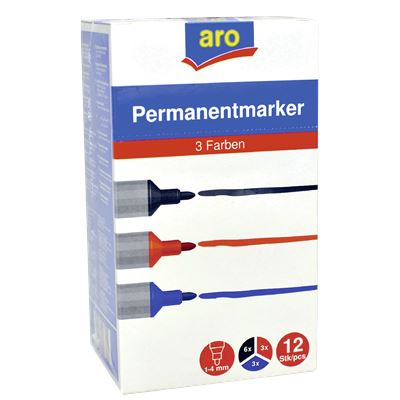 aro Marker Permanent Diverse Culori 12 bucati