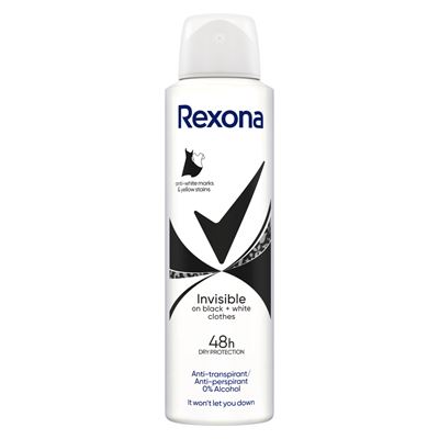 Rexona Deodorant Spray Black & White/ Clear 150 ml