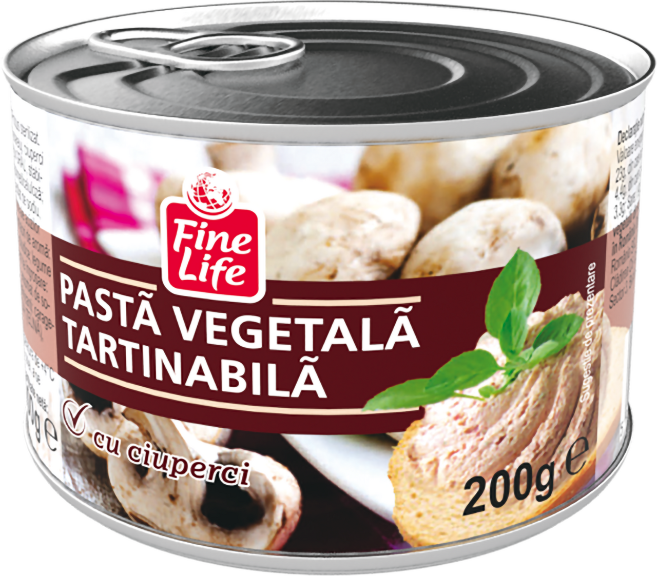 Fine Life Pate Vegetal Ciuperci 2 x 200 G