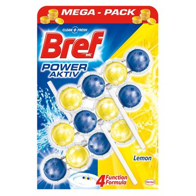 Bref Power Aktiv Set 3 Odorizante Toaleta Lemon x 50 g