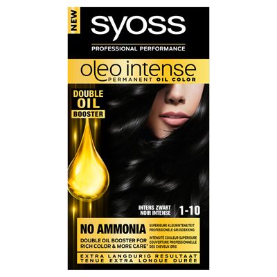 syoss Oleo Intense Vopsea de Par Nuanta 1-10 Negru Intens 115 ml