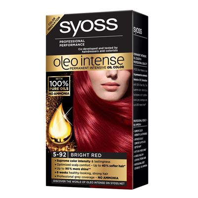 syoss Oleo Intense Vopsea de Par Nuanta 5 - 92 Rosu Stralucitor 115 ml