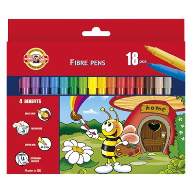 KOH-I-NOOR Dino/Bees Carioci Lavabile 18 bucati