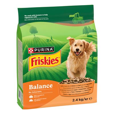 Friskies Adult Balance Hrana Uscata pentru Caini cu Pui & Vita 2,4 Kg