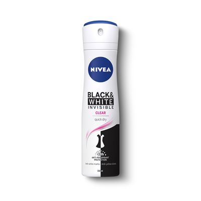 NIVEA Deodorant Spray Women Black & White Invisible Clear 150 ml