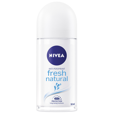 Deodorante - Deodorant antiperspirant roll-on NIVEA Fresh Natural pentru femei, protecție 48h, 50 ml
