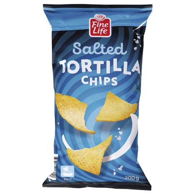 Fine Life Tortilla Chips Sare 200 g