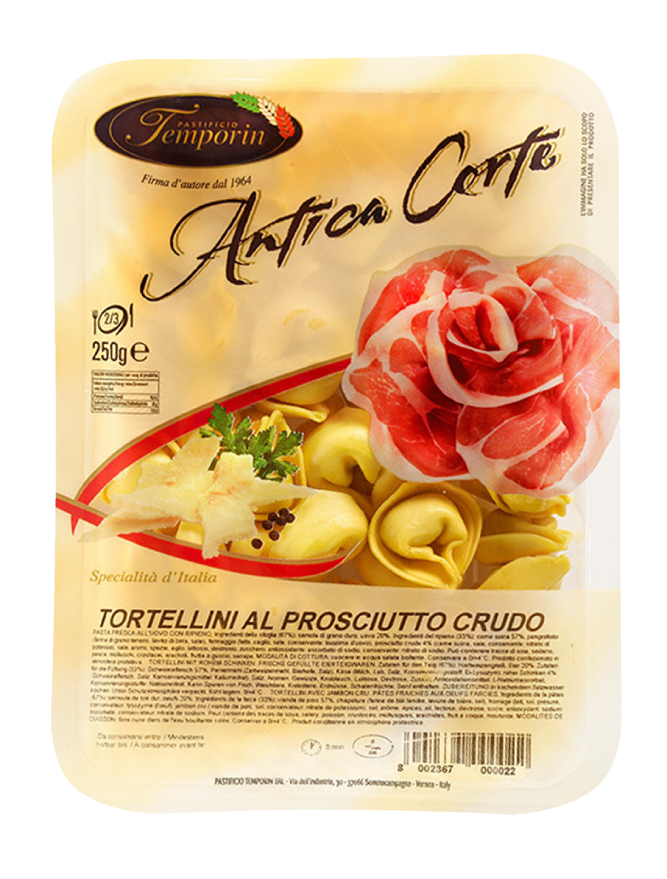 ANTICA Paste Tortellini cu Jambon Crud 250 g